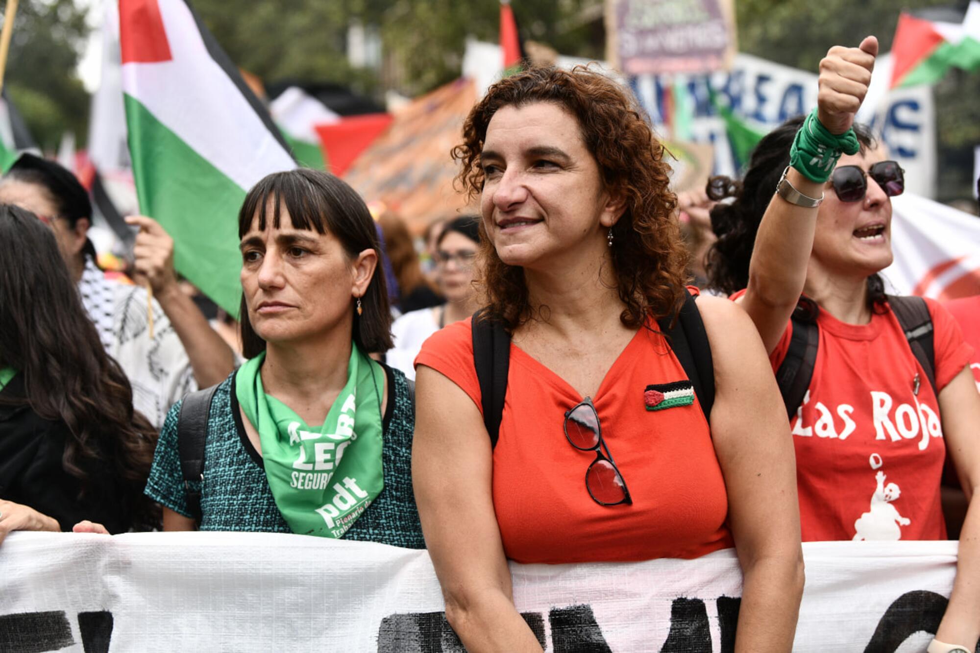La legisladora porteña Vanina Biasi en la celebración del último 8 de Marzo.